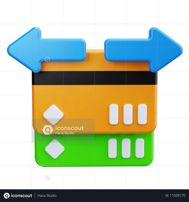 Transferencia de tarjeta de crédito  3D Icon