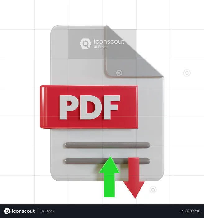 Transferencia de archivos pdf  3D Icon