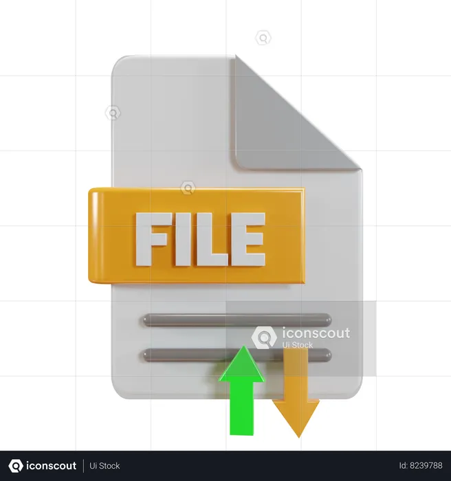 Transferencia de archivos  3D Icon