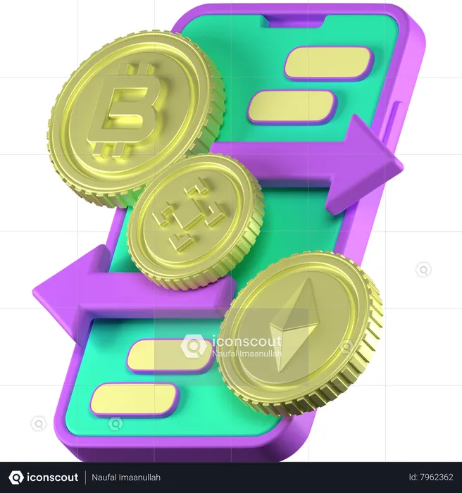 Transferência de criptografia  3D Icon