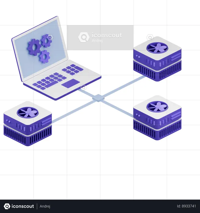 Transferência de dados  3D Icon