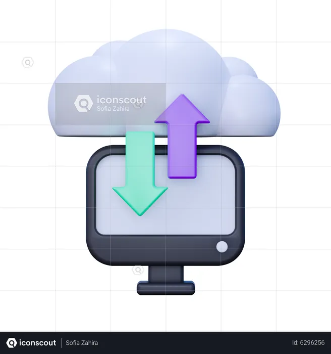 Transferência de dados  3D Icon