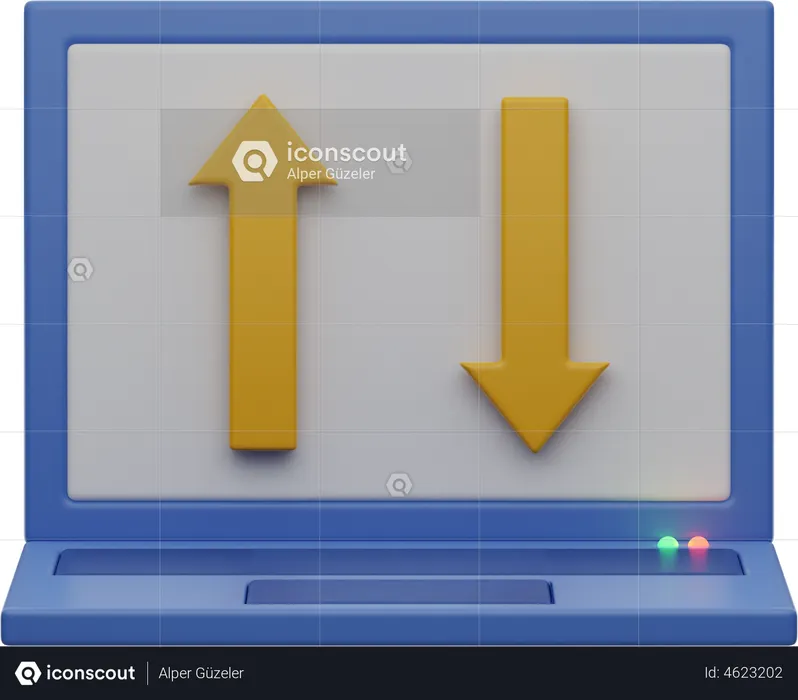 Transferência de dados de computador  3D Icon