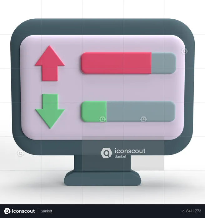 Transferencia de datos  3D Icon