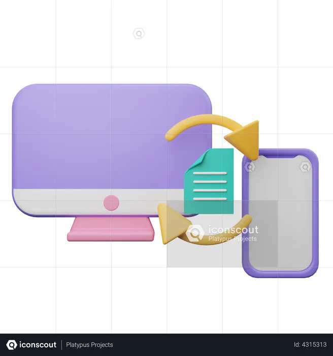 Transferencia de datos  3D Illustration