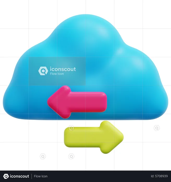 Transferencia de datos  3D Icon