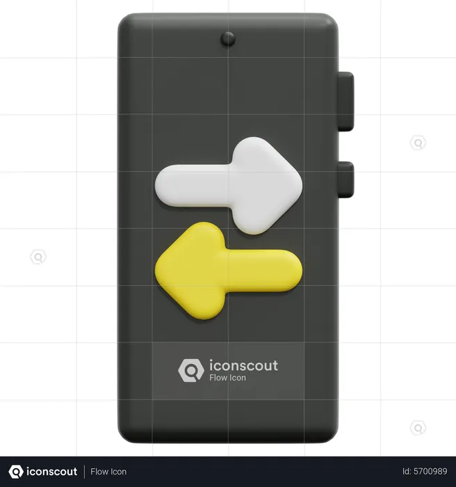 Transferencia de datos de teléfonos inteligentes  3D Icon