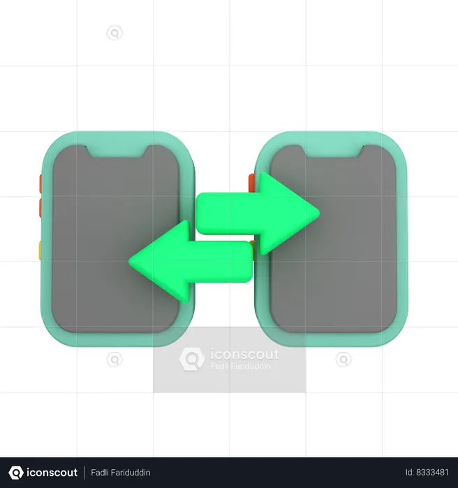 Transferencia de datos móviles  3D Icon