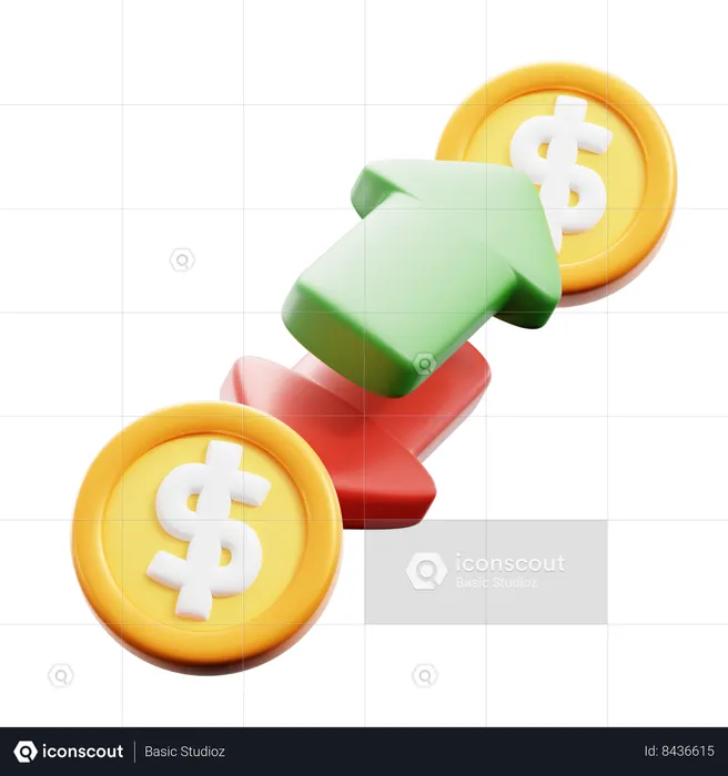 Transferencia de dinero  3D Icon