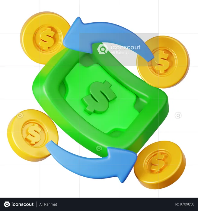 Transferencia de dinero  3D Icon