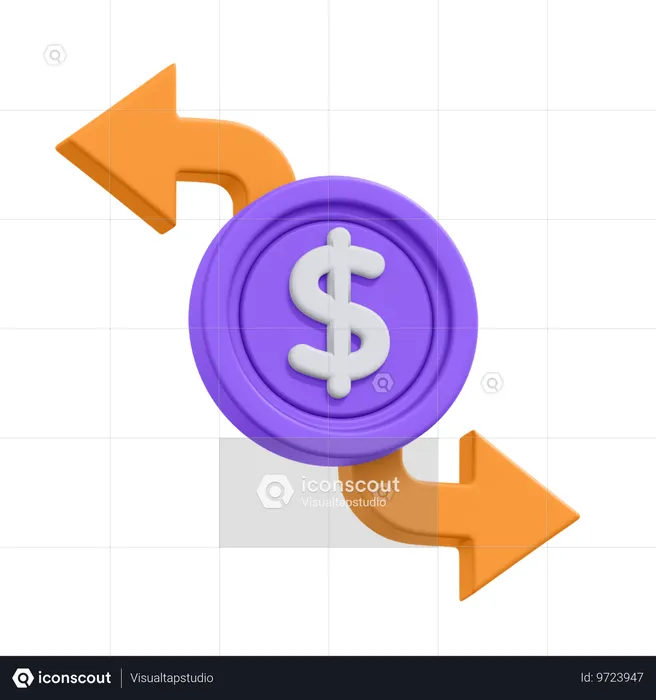 Transferência de dinheiro  3D Icon