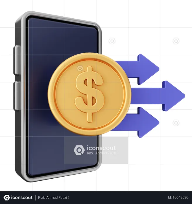 Transferência de dinheiro  3D Icon