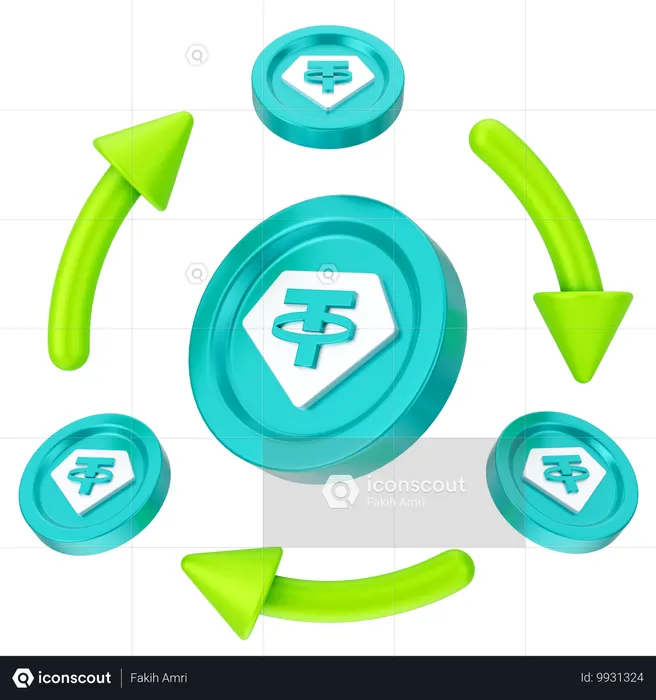 Transferencia de monedas  3D Icon