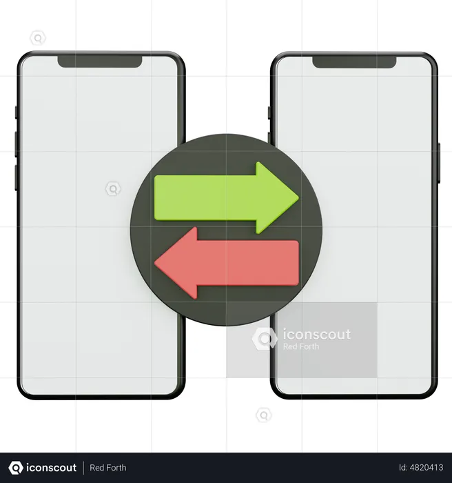 Transferencia de teléfono inteligente  3D Icon