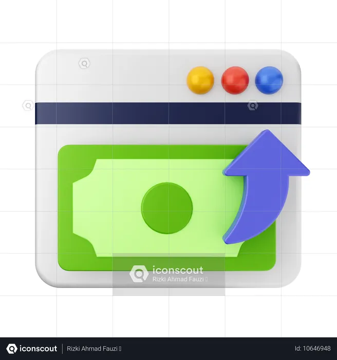 Pago por transferencia web  3D Icon