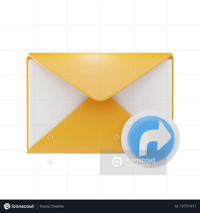 Un courriel transféré  3D Icon