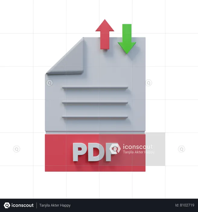 Transferir archivo pdf  3D Icon