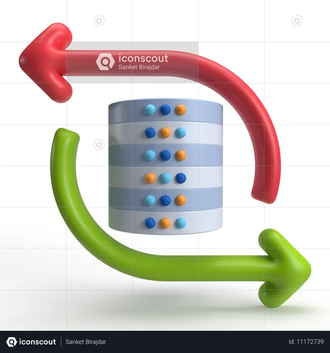 Transferir dados  3D Icon