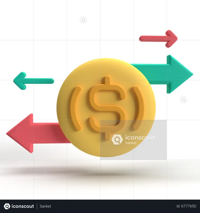 Transferir dinero  3D Icon