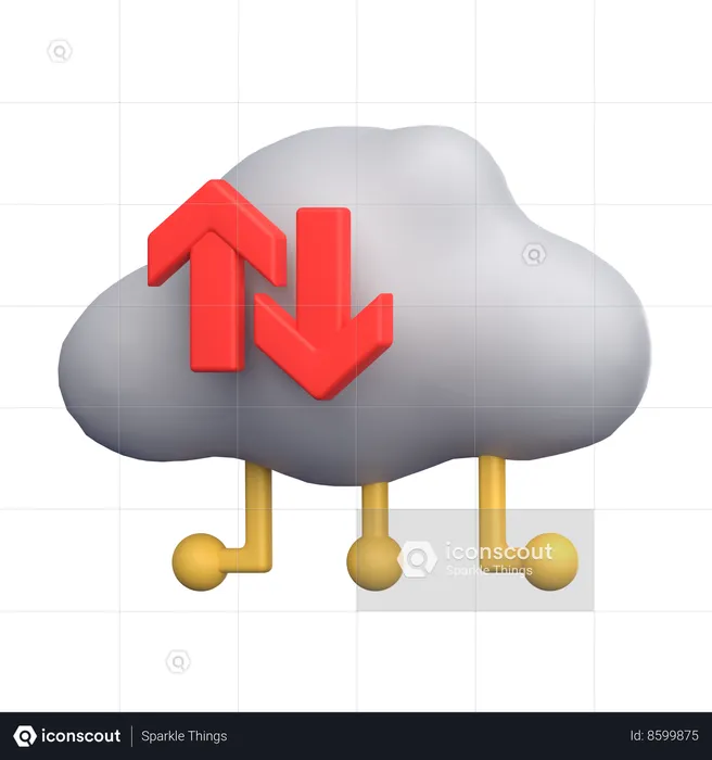 Transfert vers le cloud  3D Icon