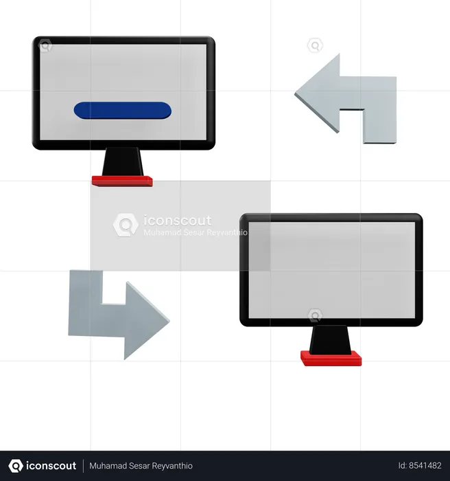 Transfert de données  3D Icon
