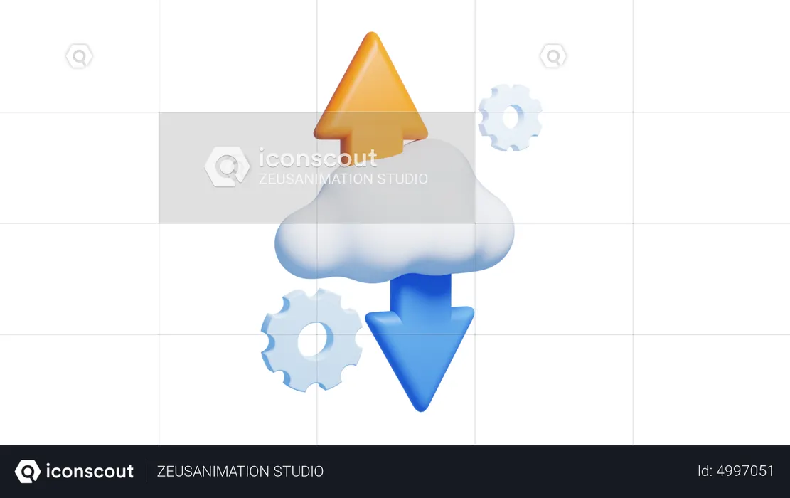 Transfert de données  3D Icon
