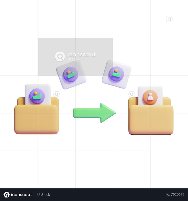 Transfert de fichier  3D Icon