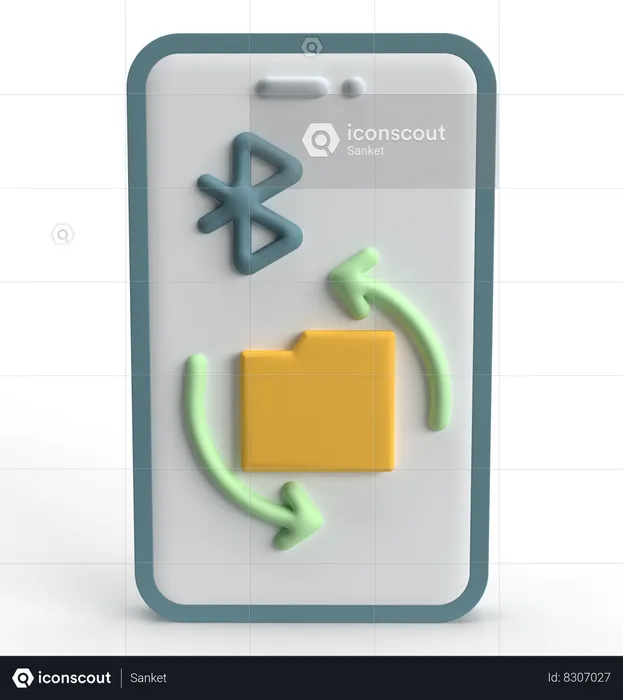 Transfert de fichiers Bluetooth  3D Icon