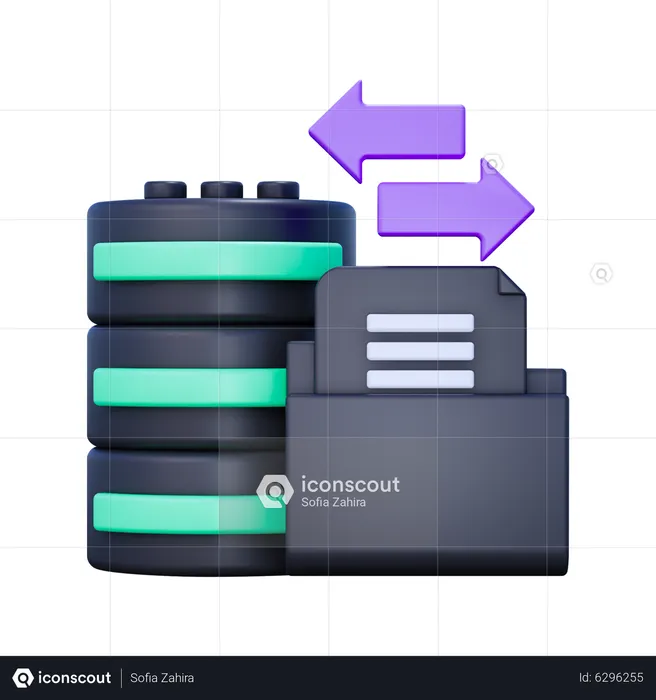 Transfert de stockage  3D Icon