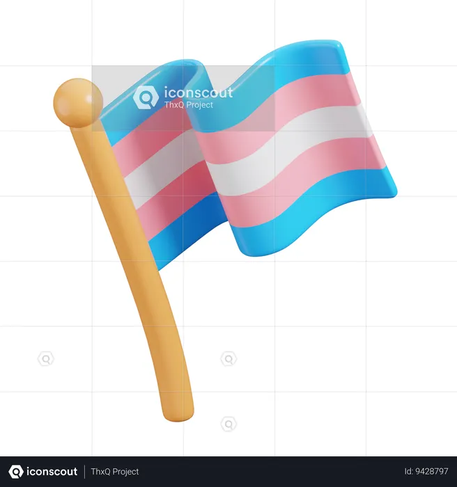 Transgender Flag  3D Icon