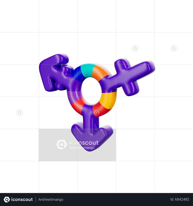 Transgender Symbol  3D Icon