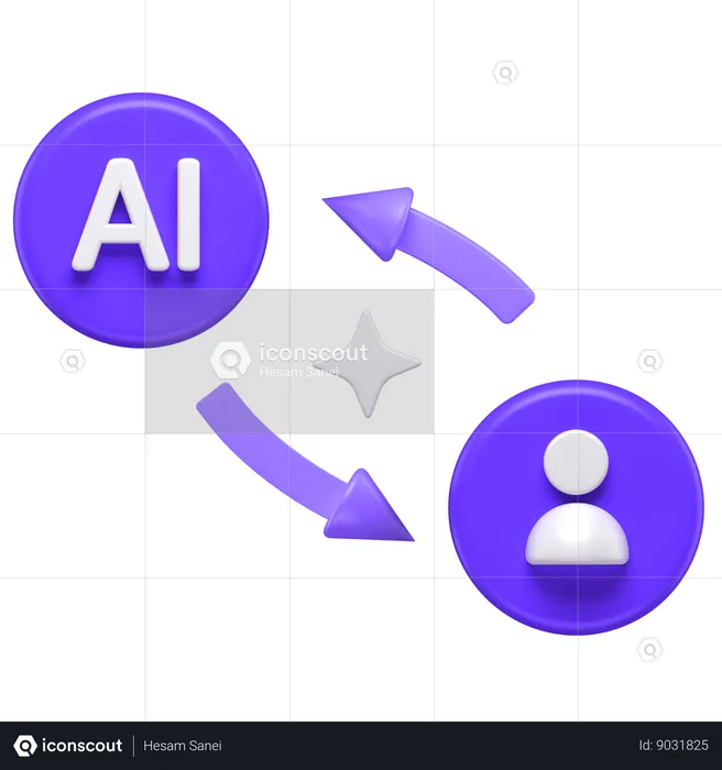 IA para a transição humana  3D Icon