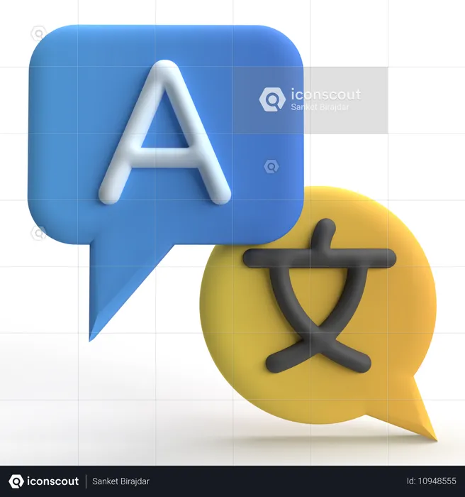 Translate  3D Icon