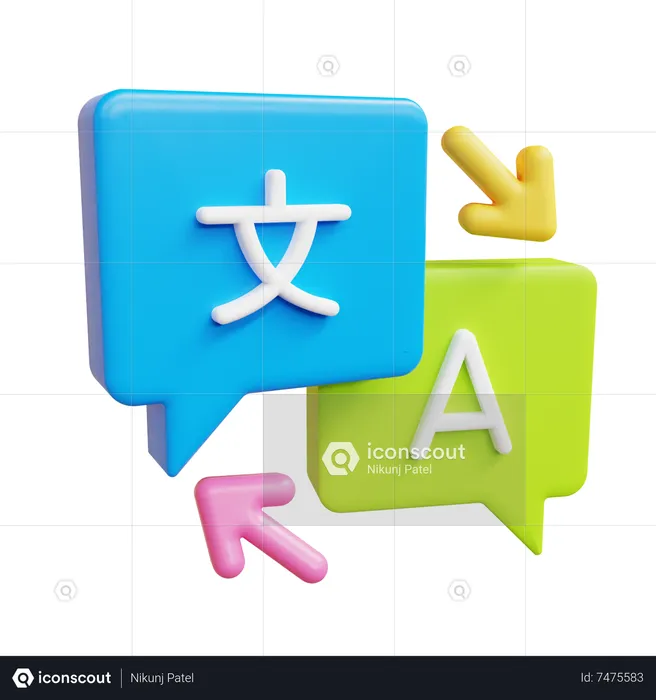 Translate  3D Icon