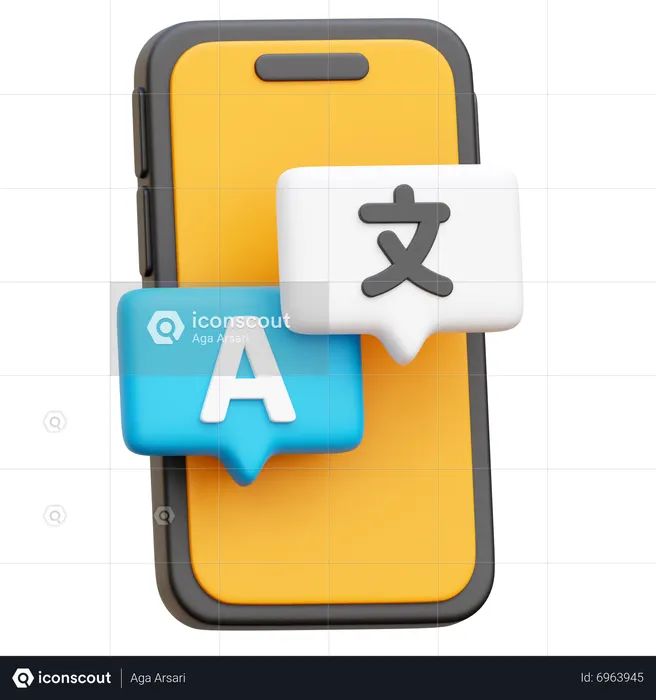 Translate App  3D Icon