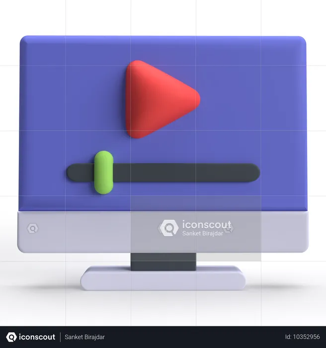 Vídeo transmitido en vivo  3D Icon