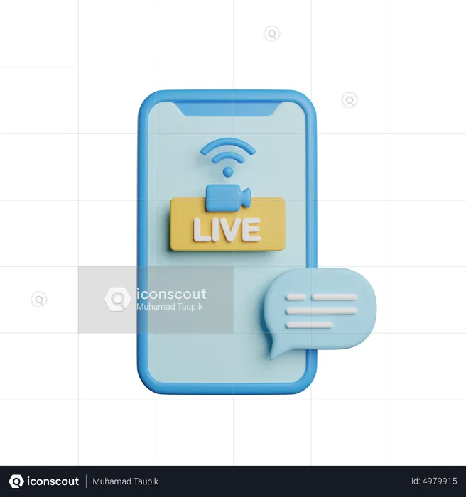 Transmissão ao vivo  3D Icon