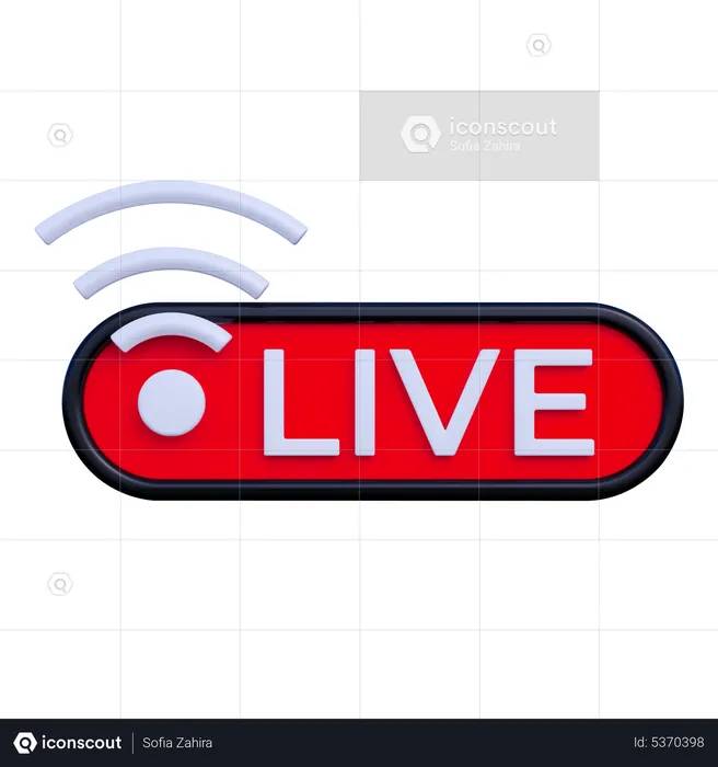 Transmissão ao vivo  3D Icon