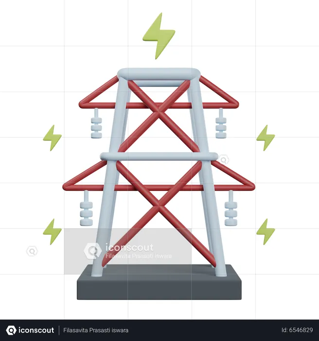 Transmission Tower  3D Icon