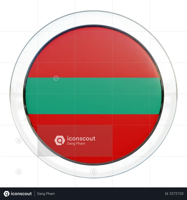 Transnistria Round Flag Flag 3D Icon