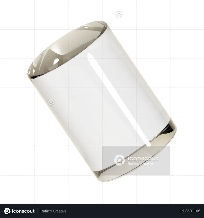 Transparent Cylinder Shape  3D Icon