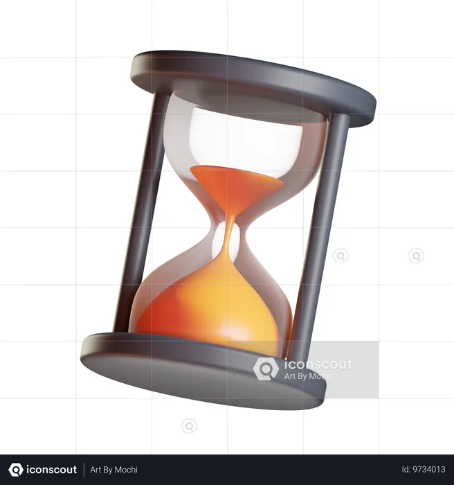 Transparent hourglass  3D Icon