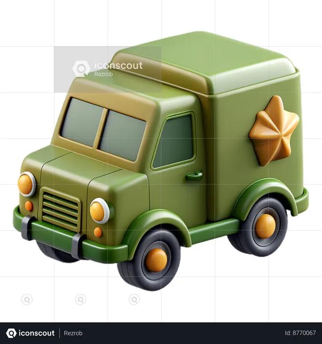 Transport vehicle for the military  3D Icon
