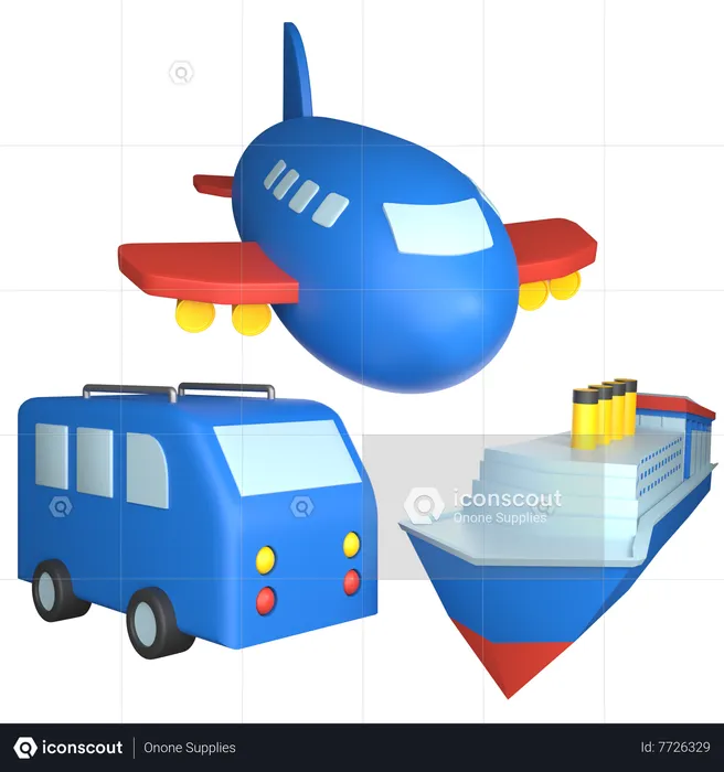 Transportation  3D Icon