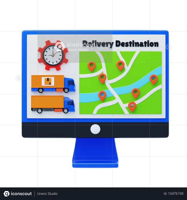 Transportation Management System  3D Icon