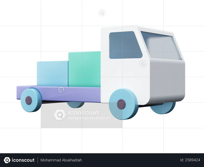 Transportation Truck  3D Illustration