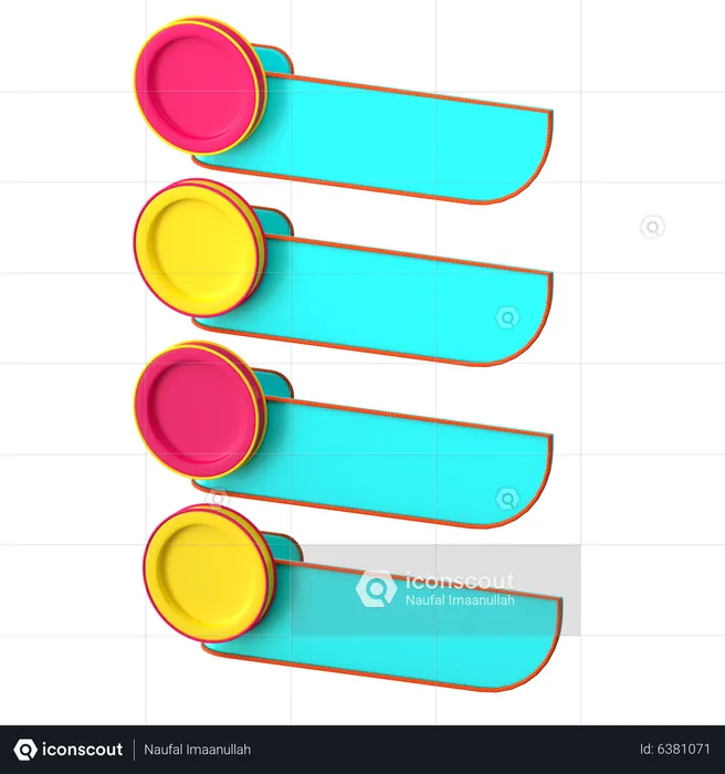 Trapez-Listendiagramm  3D Icon