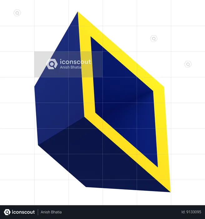 Oco trapezoidal  3D Icon