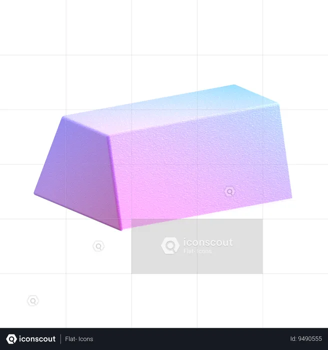 Trapezoidal Prism  3D Icon