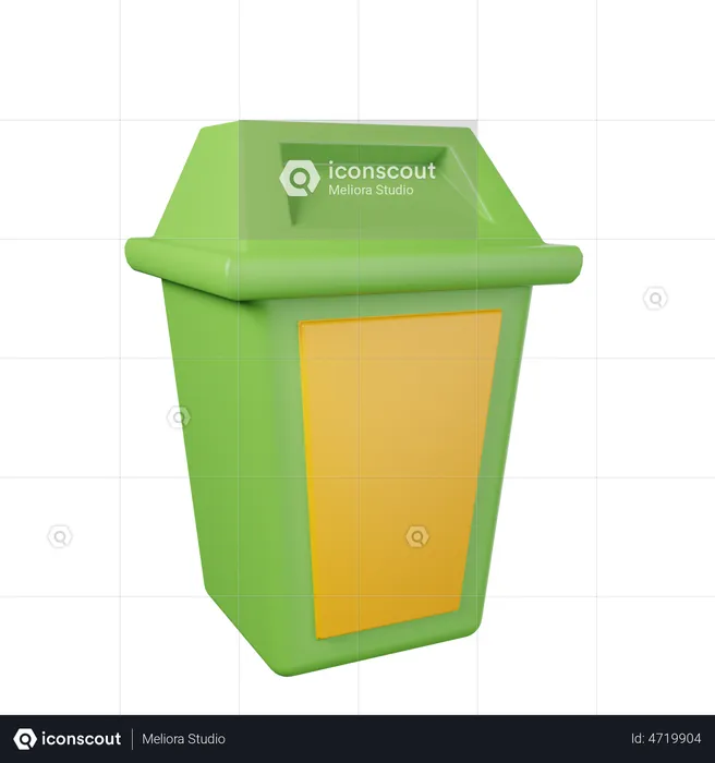 Trash Bin  3D Illustration